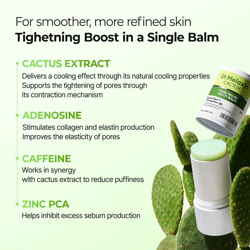 Cactox Pore Multi Balm - Reduce Puffiness & Pore Tightening - Image 6